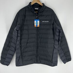Columbia Coat Size Large Mens Black Lake 22 Down Jacket 650 Fill Packable Puffer